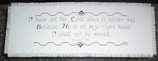 I Shall Not Be Moved stitched by Judy Kutchen